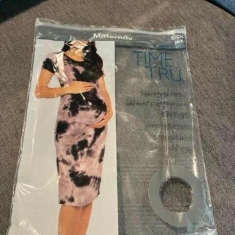 Time and True Maternity Side Ruched knit Dress S